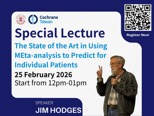 【演講活動】115/02/25 (三) 12:00-13:00-The State of the Art in Using Meta-analysis to Predict for Individua